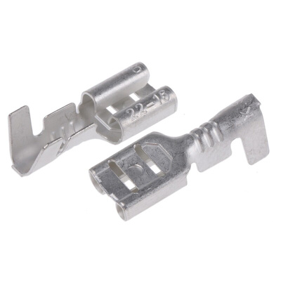 RS PRO Uninsulated Female Spade Connector, Receptacle, 4.8 X 0.8mm Tab Size, 0.5mm² to 1.25mm²