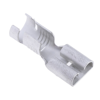 RS PRO Uninsulated Female Spade Connector, Receptacle, 6.35 x 0.8mm Tab Size, 4mm² to 6mm²