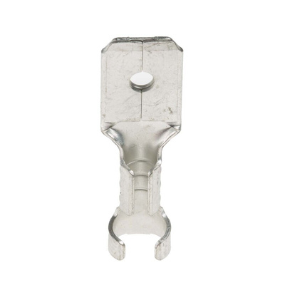 RS PRO Uninsulated Male Spade Connector, Tab, 6.35 x 0.8mm Tab Size, 0.5mm² to 1mm²