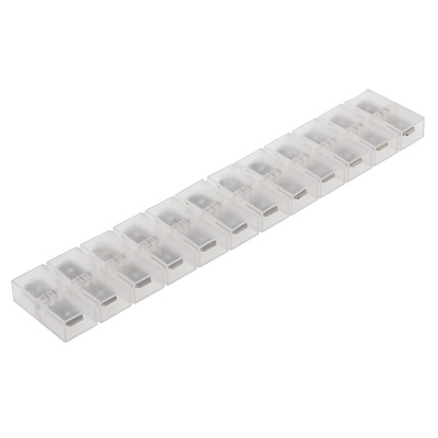 RS PRO Transparent Insulated Male Spade Connector, Adapter, 6.35 x 0.8mm Tab Size