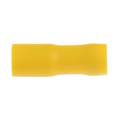 RS PRO Yellow Insulated Female Spade Connector, Receptacle, 6.35 x 0.8mm Tab Size, 4mm² to 6mm²