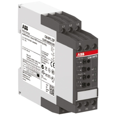 ABB Phase, Voltage Monitoring Relay With DPDT Contacts, 3 Phase, Overvoltage, Undervoltage