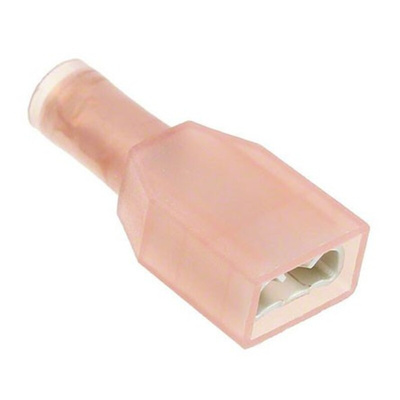 TE Connectivity PIDG FASTON .250 Red Insulated Female Spade Connector, Receptacle, 6.35 x 0.81mm Tab Size, 1mm² to