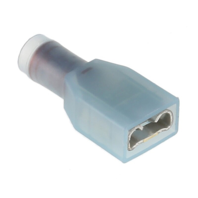 TE Connectivity PIDG FASTON .250 Blue Insulated Female Spade Connector, Receptacle, 6.35 x 0.81mm Tab Size, 2.5mm² to