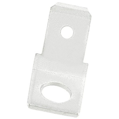RS PRO Uninsulated Male Spade Connector, PCB Tab, 6.35 x 0.8mm Tab Size