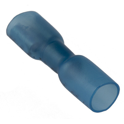RS PRO Blue Insulated Female Spade Connector, Receptacle, 0.8 x 6.35mm Tab Size, 1.5mm² to 2.5mm²