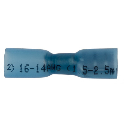 RS PRO Blue Insulated Female Spade Connector, Receptacle, 0.8 x 6.35mm Tab Size, 1.5mm² to 2.5mm²