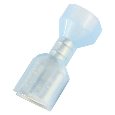 RS PRO Blue Insulated Female Spade Connector, Receptacle, 0.8 x 6.35mm Tab Size, 1.5mm² to 2.5mm²