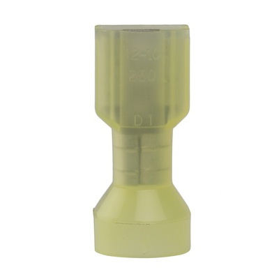 RS PRO Yellow Insulated Female Spade Connector, Receptacle, 0.8 x 6.35mm Tab Size, 4mm² to 6mm²