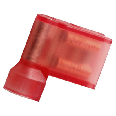RS PRO Red Insulated Female Spade Connector, Flag Terminal, 0.8 x 6.35mm Tab Size, 0.5mm² to 0.75mm²