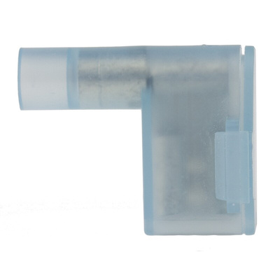 RS PRO Blue Insulated Female Spade Connector, Flag Terminal, 6.35 x 0.8mm Tab Size, 1.5mm² to 2.5mm²