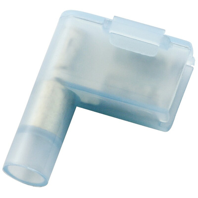 RS PRO Blue Insulated Female Spade Connector, Flag Terminal, 6.35 x 0.8mm Tab Size, 1.5mm² to 2.5mm²