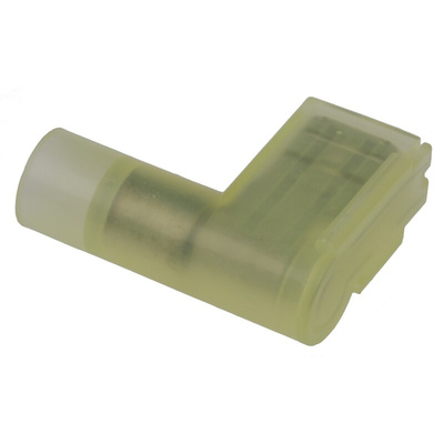RS PRO Yellow Insulated Female Spade Connector, Flag Terminal, 6.35 x 0.8mm Tab Size, 4mm² to 6mm²