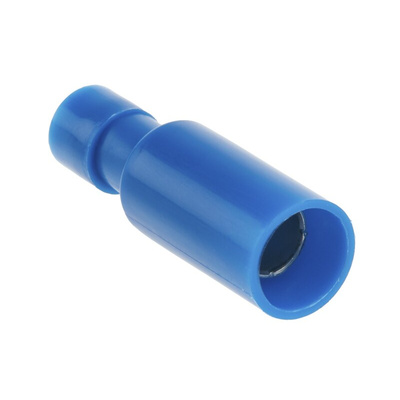 RS PRO Blue Insulated Female Spade Connector, Receptacle, 4.9 x 0.4mm Tab Size, 1.5mm² to 2.5mm²