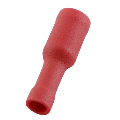 RS PRO Red Insulated Female Bullet Connector, Receptacle, 0.4 x 3.9mm Tab Size, 0.5mm² to 1.5mm²