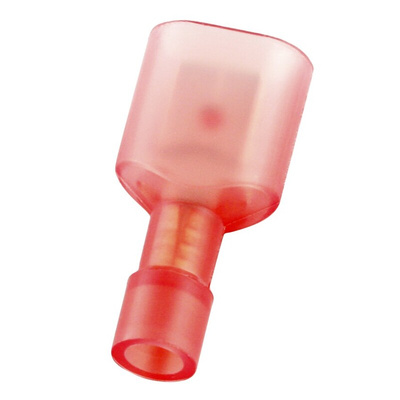 RS PRO Red Insulated Male Spade Connector, Tab, 0.8 x 6.35mm Tab Size, 0.5mm² to 1.5mm²