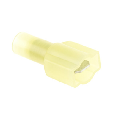 RS PRO Yellow Insulated Male Spade Connector, Tab, 0.8 x 6.35mm Tab Size, 4mm² to 6mm²