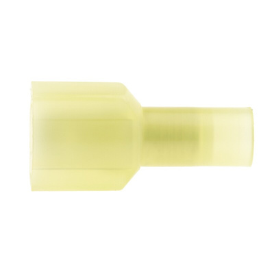 RS PRO Yellow Insulated Male Spade Connector, Tab, 0.8 x 6.35mm Tab Size, 4mm² to 6mm²