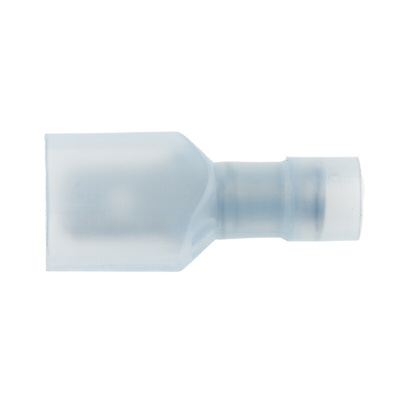 RS PRO Blue Insulated Male Spade Connector, Tab, 0.8 x 6.35mm Tab Size, 1.5mm² to 2.5mm²