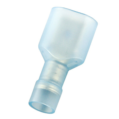 RS PRO Blue Insulated Male Spade Connector, Tab, 0.8 x 6.35mm Tab Size, 1.5mm² to 2.5mm²