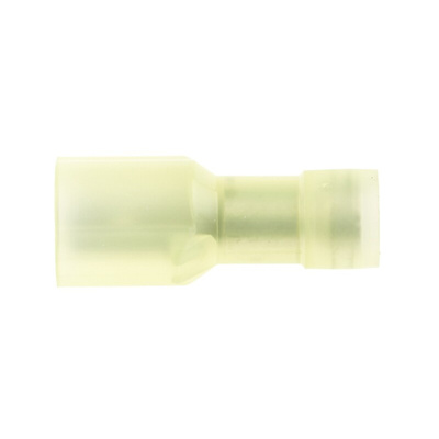 RS PRO Yellow Insulated Male Spade Connector, Tab, 0.8 x 6.35mm Tab Size, 4mm² to 6mm²