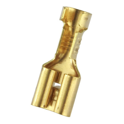 RS PRO Uninsulated Female Spade Connector, Receptacle, 0.8 x 6.35mm Tab Size