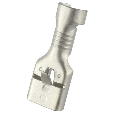 RS PRO Uninsulated Female Spade Connector, Receptacle, 0.8 x 6.35mm Tab Size