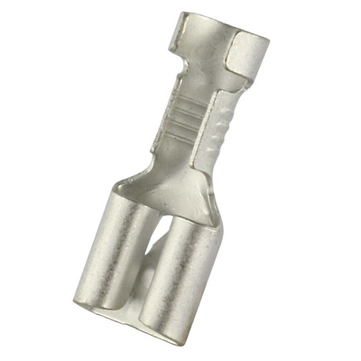 RS PRO Uninsulated Female Spade Connector, Receptacle, 0.8 x 6.35mm Tab Size