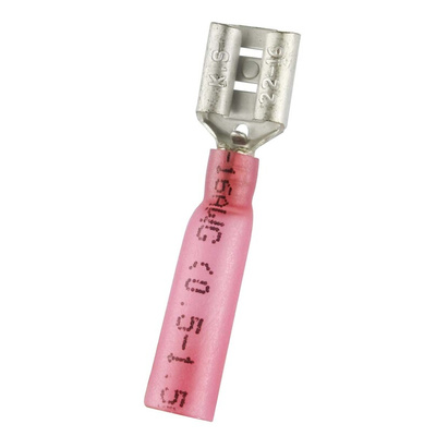 RS PRO Pink Insulated Female Spade Connector, Receptacle, 0.8 x 6.35mm Tab Size