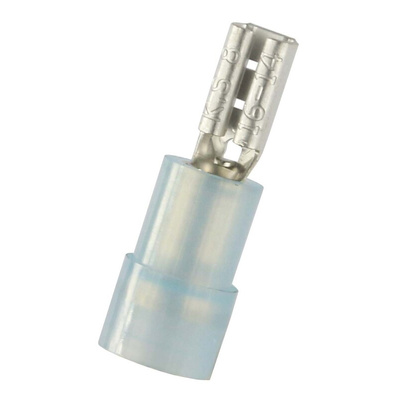 RS PRO Blue Insulated Female Spade Connector, Receptacle, 0.8 x 2.8mm Tab Size