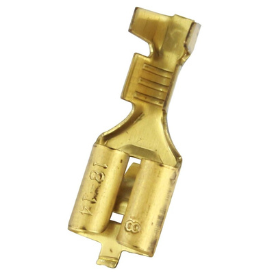 RS PRO Uninsulated Female Spade Connector, Receptacle, 6.35 x 0.8mm Tab Size