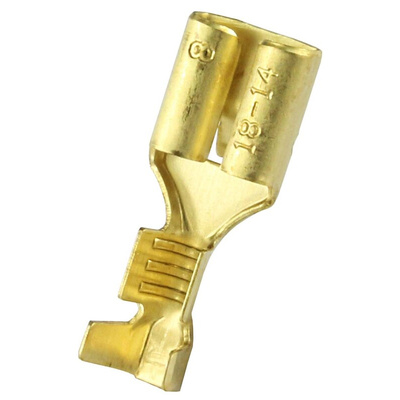 RS PRO Uninsulated Female Spade Connector, Receptacle, 6.35 x 0.8mm Tab Size
