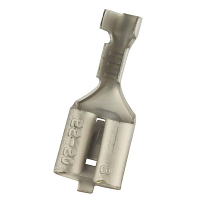RS PRO Uninsulated Female Spade Connector, Receptacle, 6.35 x 0.8mm Tab Size