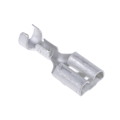 TE Connectivity FASTIN-FASTON .250 Uninsulated Female Spade Connector, Receptacle, 6.35 x 0.81mm Tab Size, 0.8mm² to