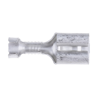 TE Connectivity FASTIN-FASTON .250 Uninsulated Female Spade Connector, Receptacle, 6.35 x 0.81mm Tab Size, 0.8mm² to