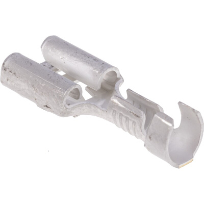 TE Connectivity FASTIN-FASTON .250 Uninsulated Female Spade Connector, Receptacle, 6.35 x 0.81mm Tab Size, 0.8mm² to