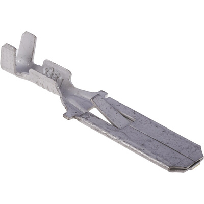 TE Connectivity FASTIN-FASTON .250 Uninsulated Male Spade Connector, Tab, 6.35 x 0.81mm Tab Size, 0.3mm² to 0.8mm²