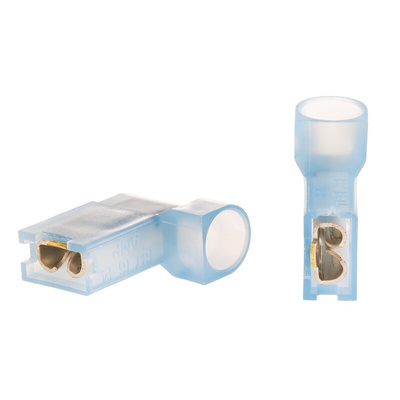 TE Connectivity Ultra-Fast .187 Blue Insulated Female Spade Connector, Flag Terminal, 4.75 x 0.51mm Tab Size, 1.3mm² to