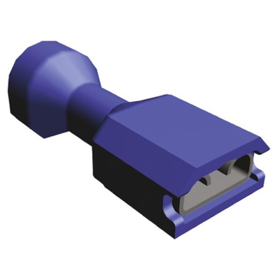 TE Connectivity Ultra-Fast .250 Blue Insulated Female Spade Connector, Receptacle, 6.35 x 0.81mm Tab Size, 1.3mm² to