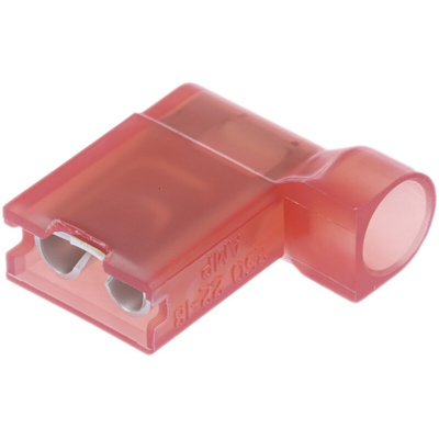 TE Connectivity Ultra-Fast .250 Red Insulated Female Spade Connector, Flag Terminal, 6.35 x 0.81mm Tab Size, 0.3mm² to