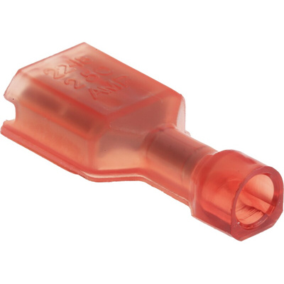 TE Connectivity Ultra-Fast Plus .250 Red Insulated Female Spade Connector, Receptacle, 6.35 x 0.81mm Tab Size, 0.3mm²