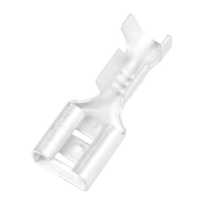 RS PRO Metal Uninsulated Female Spade Connector, Receptacle, 6.4 x 0.8mm Tab Size, 0.5mm² to 2mm²