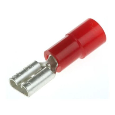 RS PRO Red Insulated Female Spade Connector, Receptacle, 4.75 x 0.8mm Tab Size, 0.5mm² to 1.5mm²