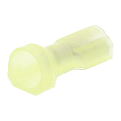 TE Connectivity Ultra-Fast Plus .250 Yellow Insulated Female Spade Connector, Receptacle, 6.35 x 0.81mm Tab Size, 3mm²