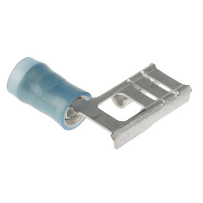 TE Connectivity PIDG FASTON .250 Blue Insulated Female Spade Connector, Flag Terminal, 6.35 x 0.81mm Tab Size, 1.2mm²