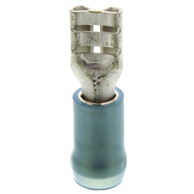 TE Connectivity PIDG FASTON .187 Series Blue Insulated Crimp Receptacle, 4.8 x 0.5mm, 1mm² to 2.6mm², 16AWG to 14AWG