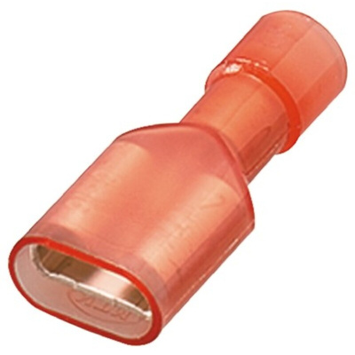 Nichifu TMEDN Red Insulated Male Spade Connector, Receptacle, 0.25 x 0.032in Tab Size, 0.75mm² to 1.25mm²