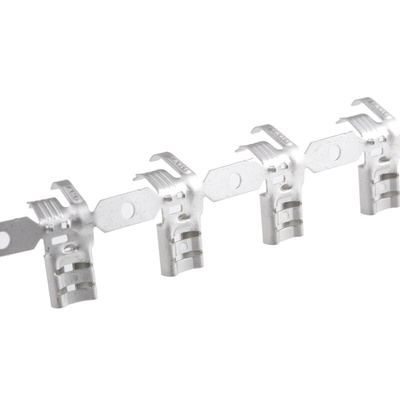 TE Connectivity FASTON .187 Uninsulated Female Spade Connector, Flag Terminal, 4.75 x 0.81mm Tab Size, 0.5mm² to 1.5mm²