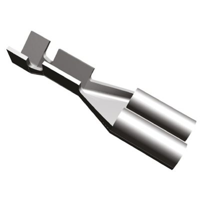 TE Connectivity FASTON .110 Uninsulated Female Spade Connector, Receptacle, 2.79 x 0.51mm Tab Size, 0.1mm² to 0.4mm²