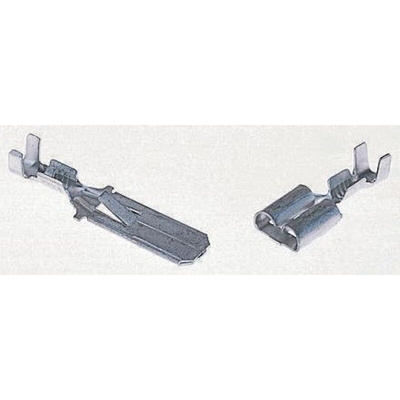TE Connectivity FASTIN-FASTON .110 Uninsulated Female Spade Connector, Receptacle, 2.79 x 0.79mm Tab Size, 0.5mm² to